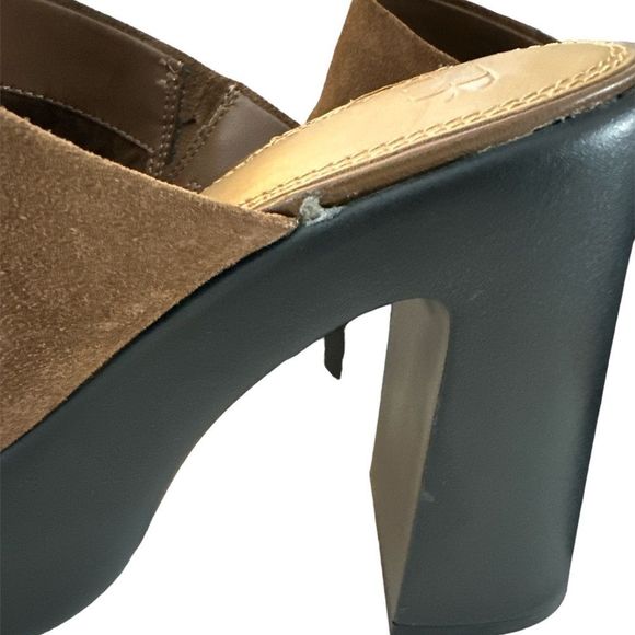 NWT Gianni Bini Bono So Chic Brown Suede Platform Mules 8 -  8.5 - Picture 5 of 9